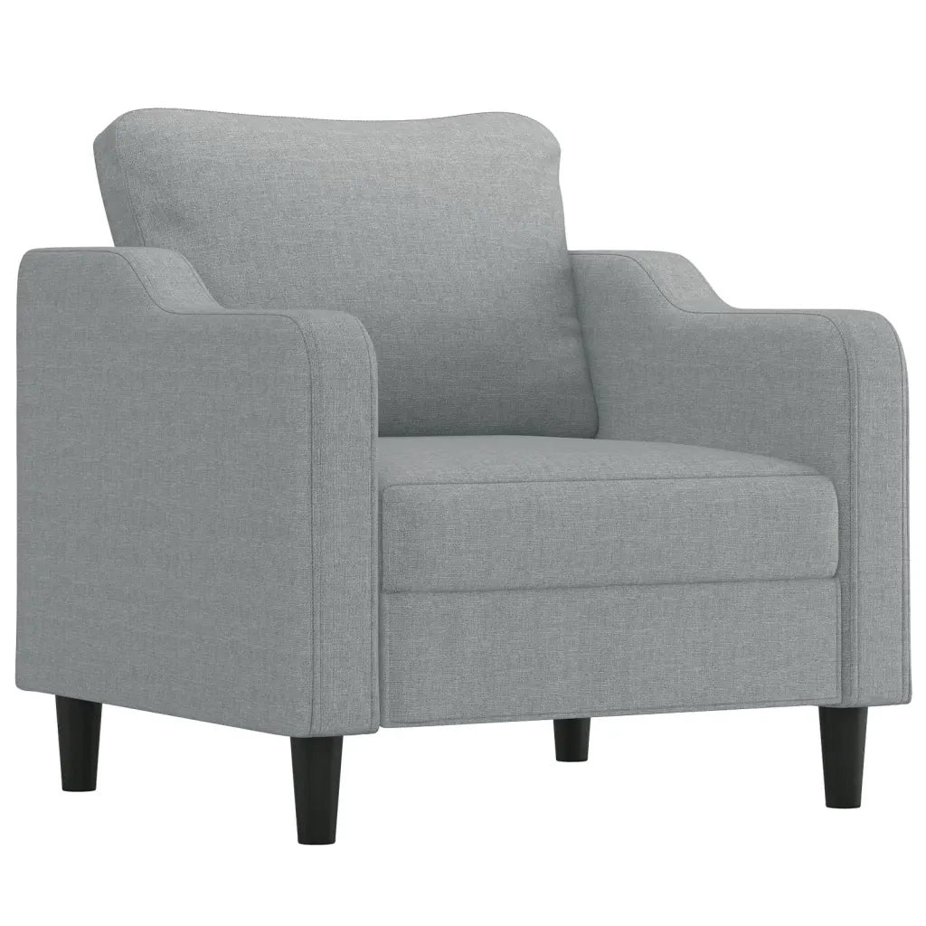 Set Divani 3 pz con Cuscini Grigio Chiaro in Tessuto 3201786