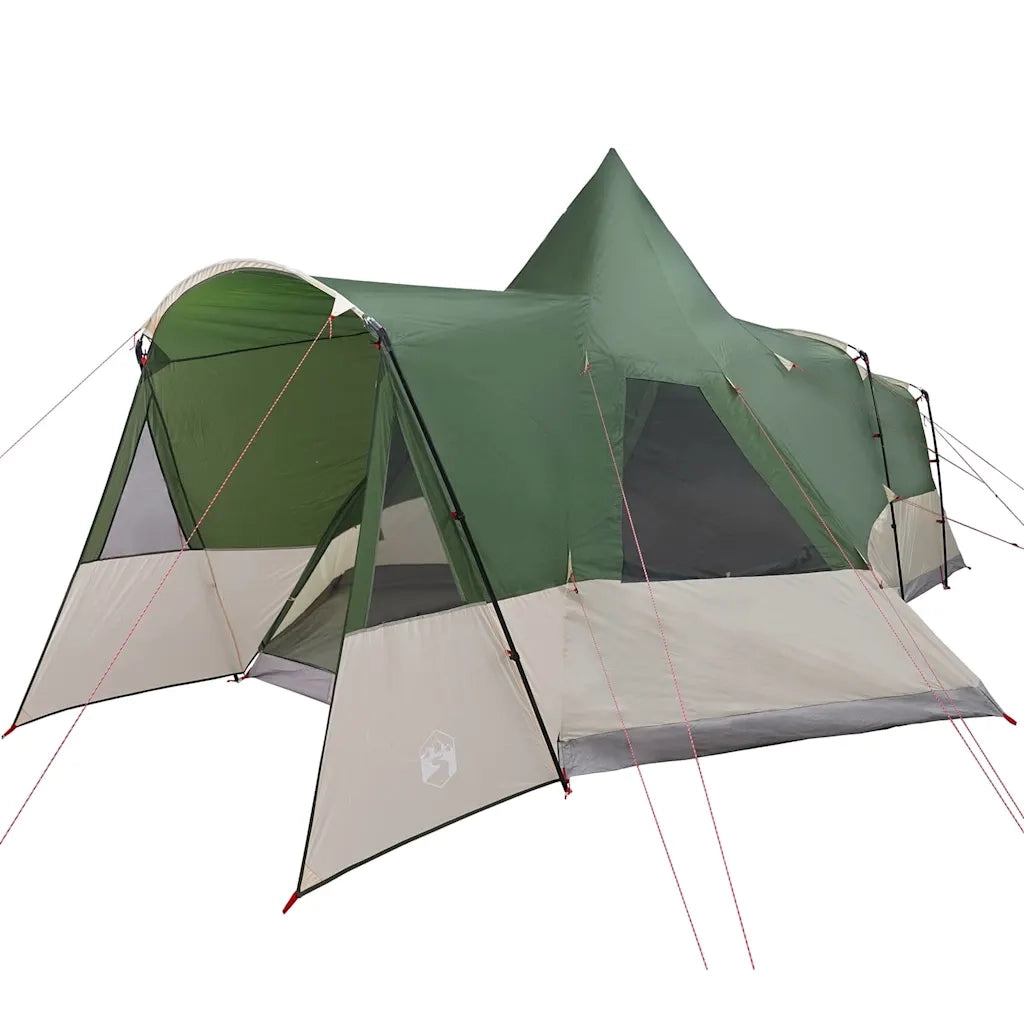 Tenda a teepee per 8 persone con tetto-Tenda da campeggio Verde 720 x 465 x 295 cm