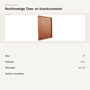 Scatola in Legno per Servizio - Sostenibile - Antiscivolo - Leggera - Per Interno/Esterno - Progetto Elegante