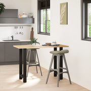 vidaXL Gambe per tavolo da bar nere 2 pz 50x(90-91) cm in acciaio