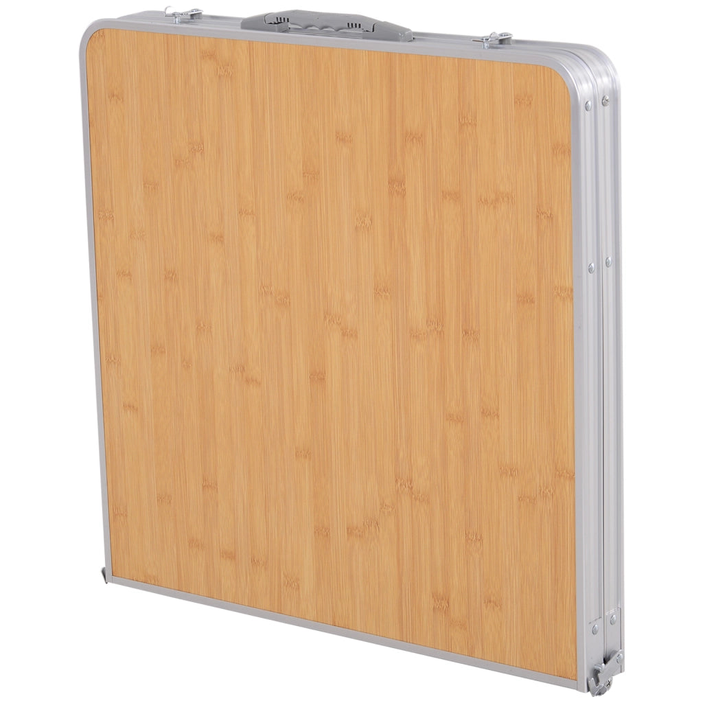 Tavolo da pranzo pieghevole per giardino ¨C zephmum ¨C alluminio 153x60x39/71 cm