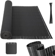 Schermo per giardino in PVC da 0,8x3m per la privacy – separazione per giardino e schermo per balcone in PVC da 0,8x3m colore grigio