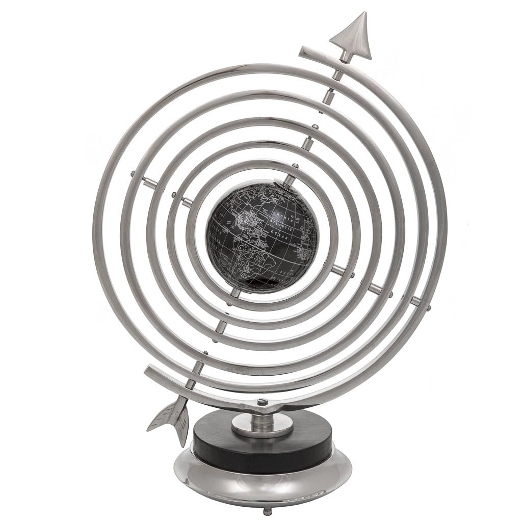 Sfera astrologica in argento d32x42,5h