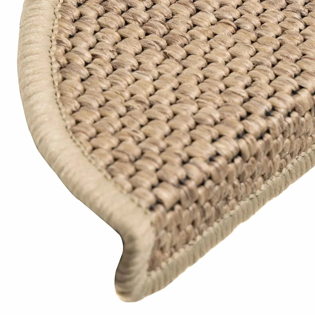 Tappeti Autoadesivi Scale Aspetto Sisal 30 pz 56x17x3 cm Sabbia 3365867
