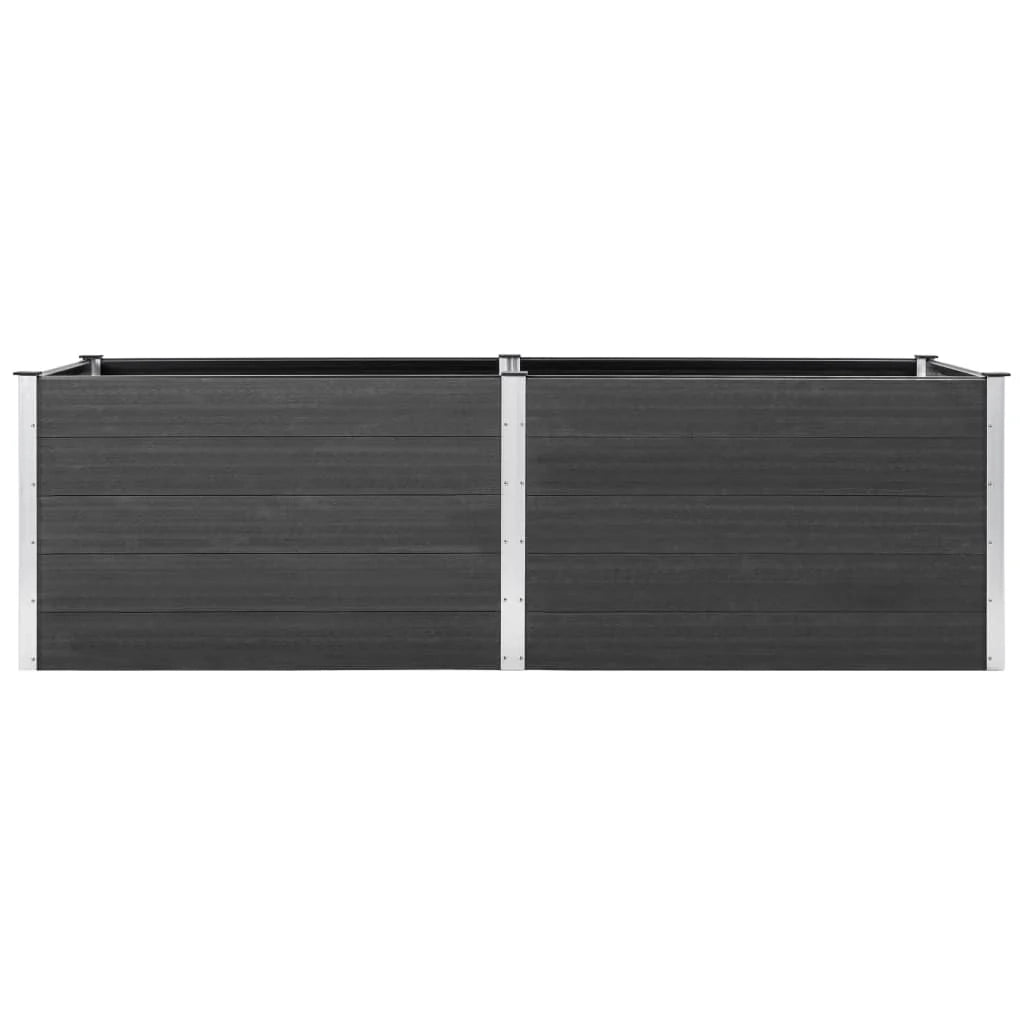 Vassoio per fioriera aiuola rialzata piante fiori terrazza giardino giardino 200 x 50 x 91 cm WPC grigio 02_0039402