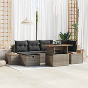 Set Divano da Giardino 7 pcs Grigio polyrattan 3361411