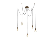 Lampada a sospensione, metallo, rame antico, H max 200 cm, Cord
