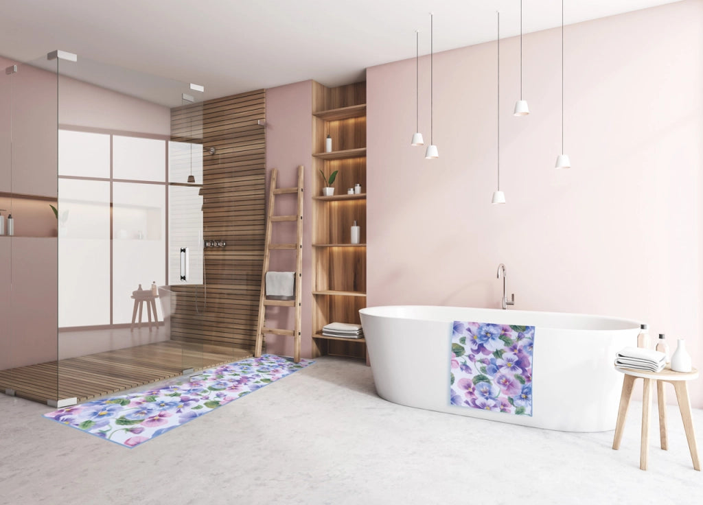 Tappeto Bagno Antiscivolo Passatoia Microfibra Assorbente Spongy Pansè - 50x120 - Pans?