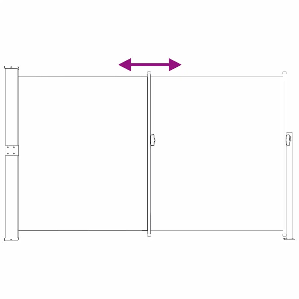Tenda laterale retrattile Antracite 300 x 180 cm Poliestere