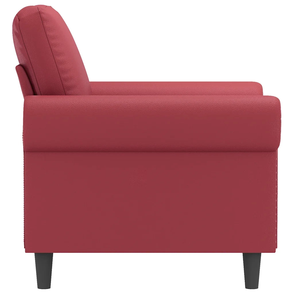 Poltrona | Sedia Relax Rosso Vino 60 cm in Similpelle