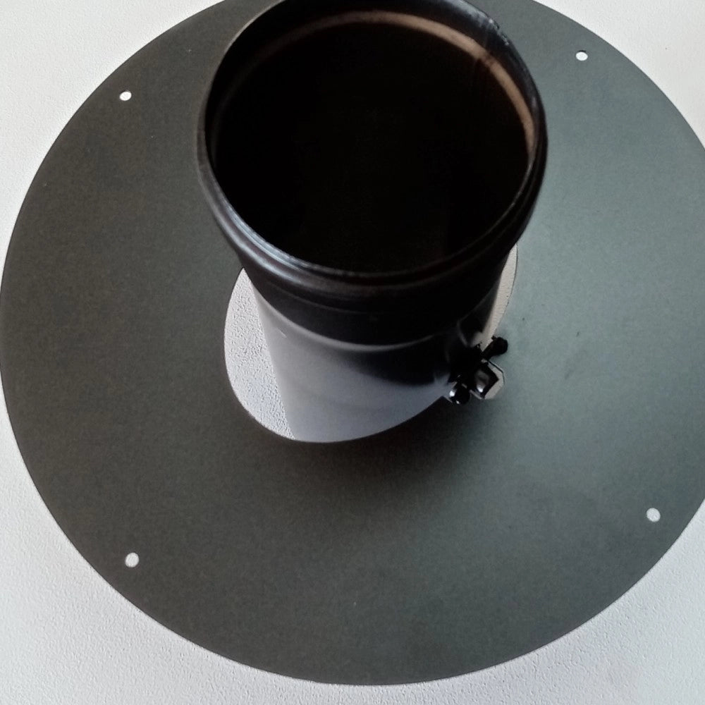 Rosone mf da 100mm con flangia inclinabile da 0 a 45 gradi per serie pellet