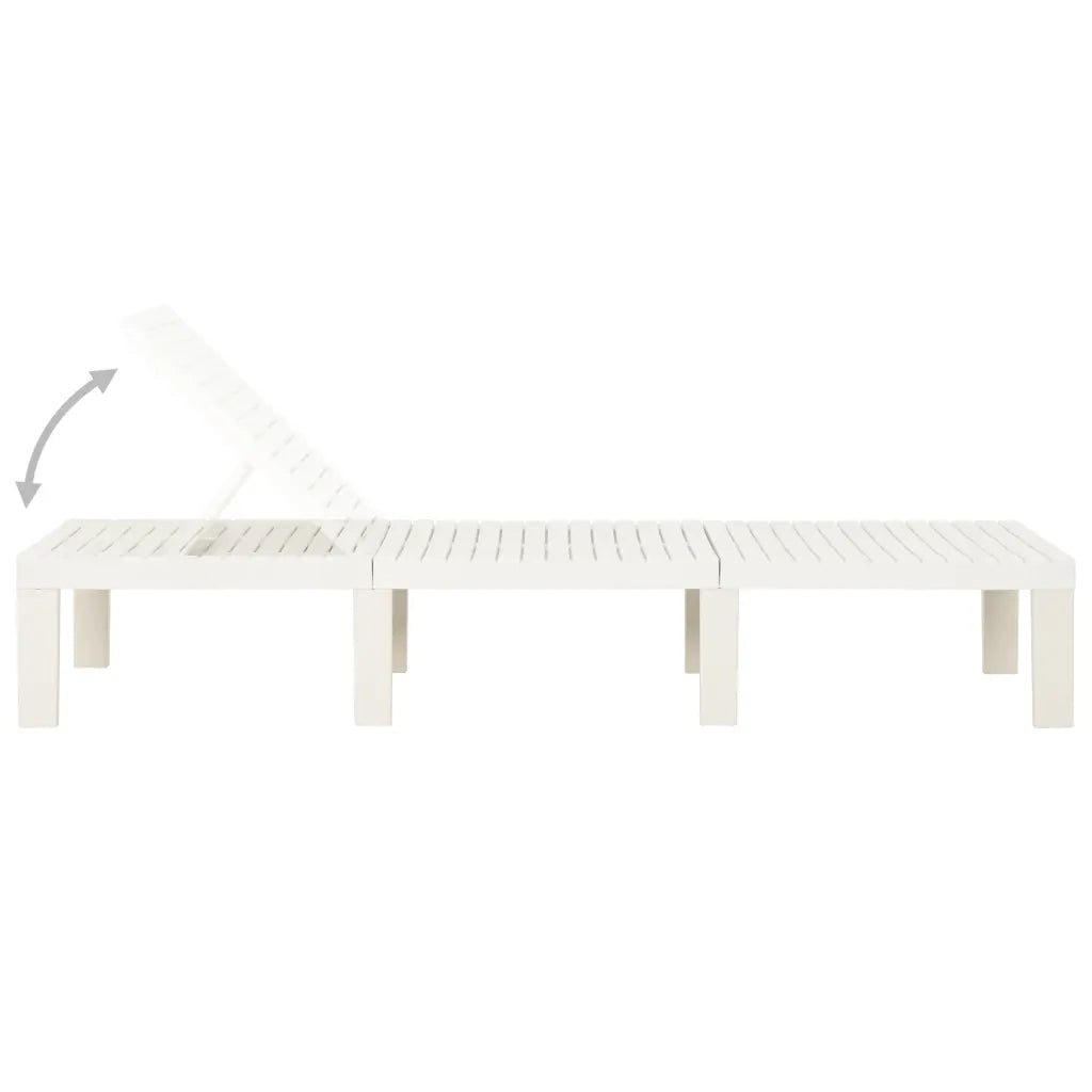Lettino Prendisole in Plastica Bianco cod mxl 5871