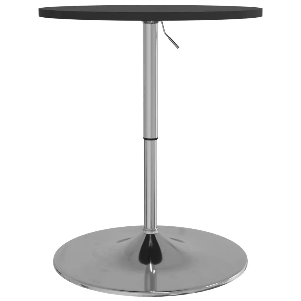 Tavolino Bar Nero 60x60x90 cm Legno Multistrato Acciaio Cromato 4007193