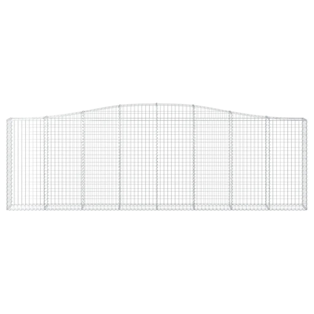 Cesti Gabbioni ad Arco 7 pz 400x30x120/140 cm Ferro Zincato 3145844