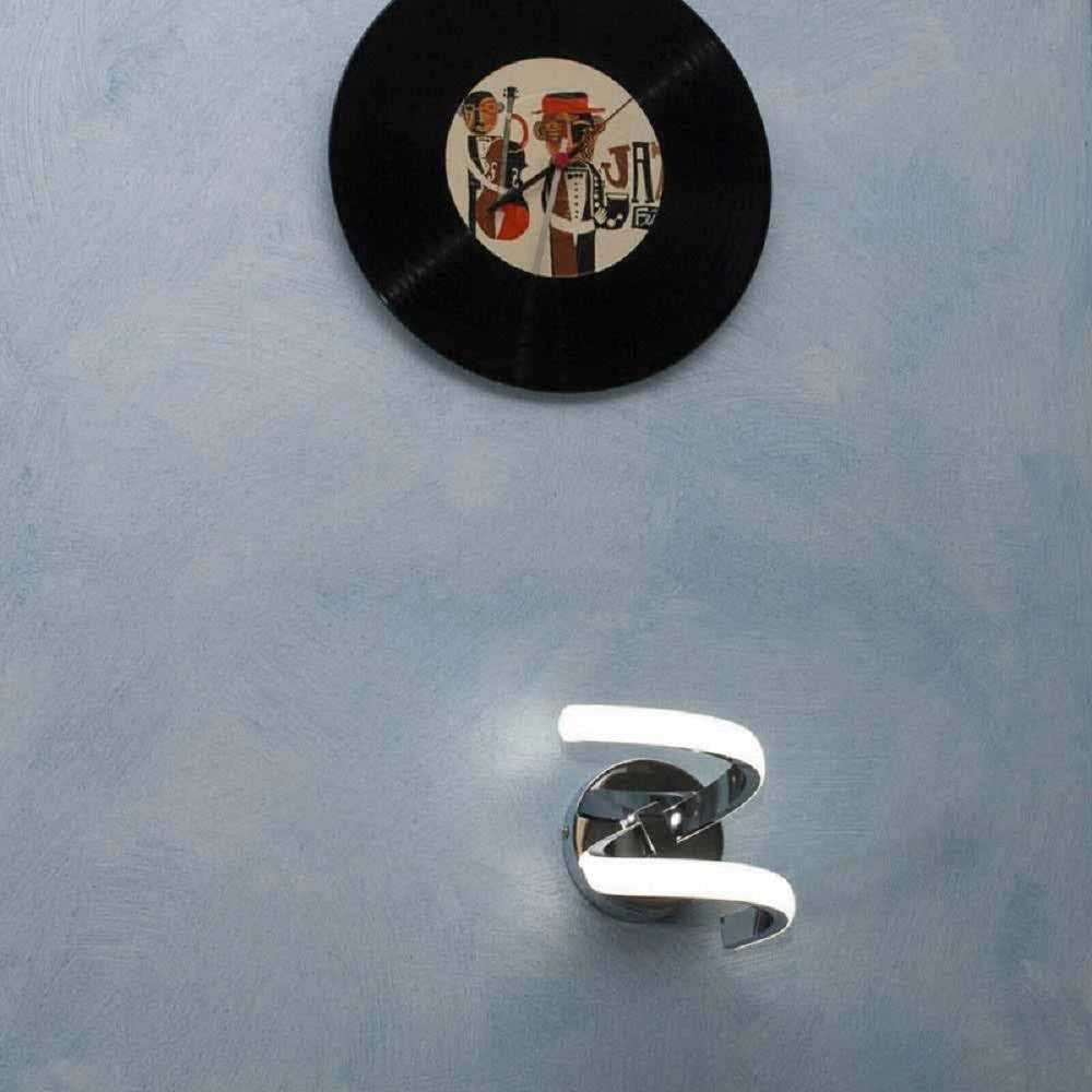 Trade Shop - Applique A Parete Stilizzato 9 W Spirale Argento Tre Colorazioni Di Luce E58-a3c -