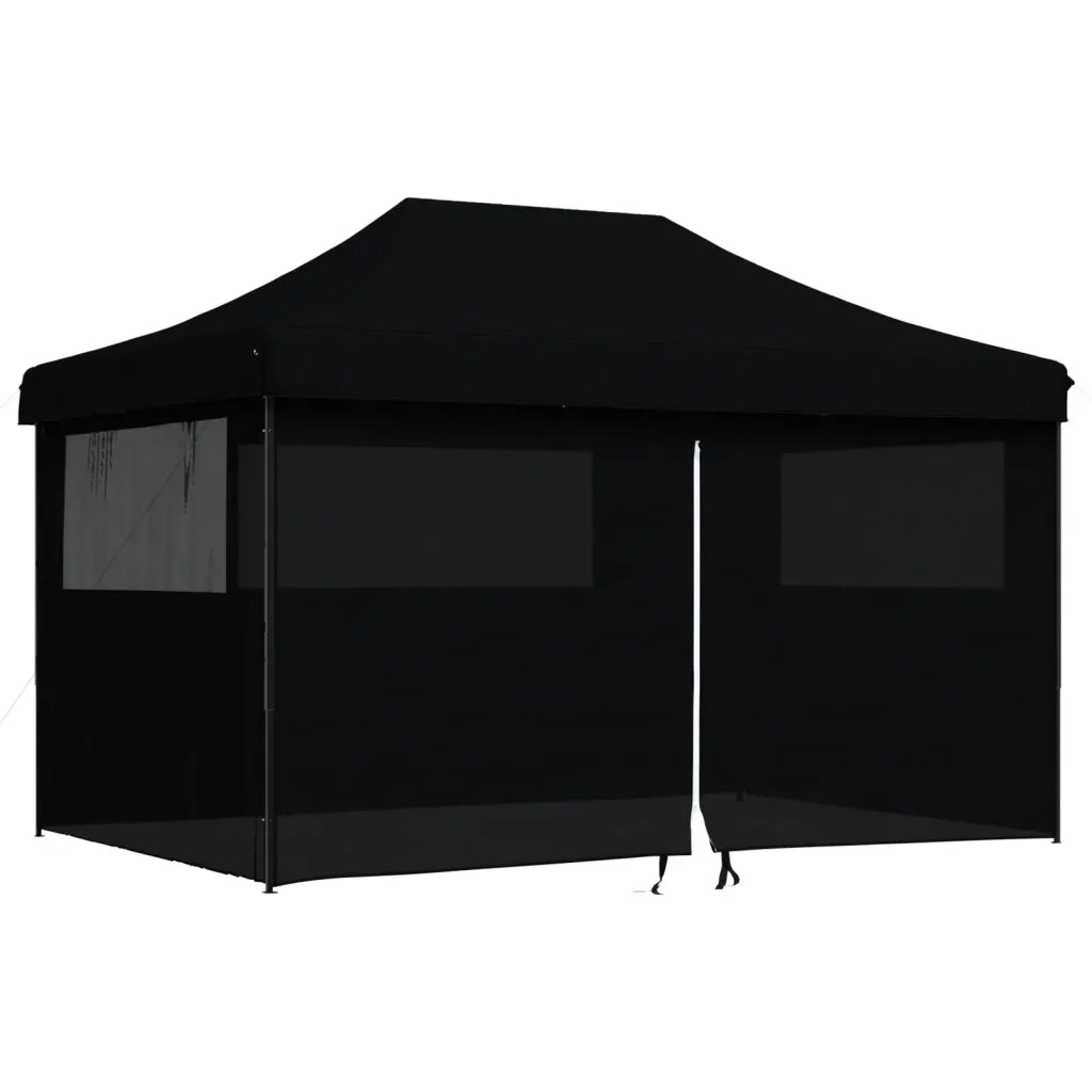 Tendone per Feste Pieghevole Pop-Up con 4 Pareti Nero