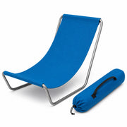 Sedia Sdraio Pieghevole Ergonomica Con Struttura In Acciaio E Tessuto Poliestere Impermeabile Dotata Di Sacca Con Tracolla Per Spiaggia Piscina Campeggio Giardino Relax Outdoor 95 X 60 X 40 Cm Blu