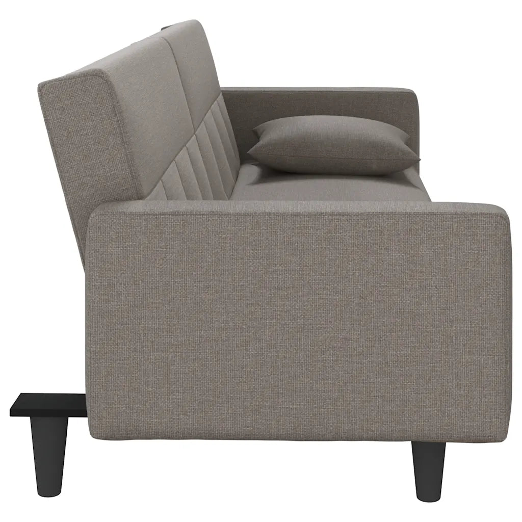 Divano letto | Sof¨¤ letto | Letto singolo con Cuscini Tortora in Tessuto