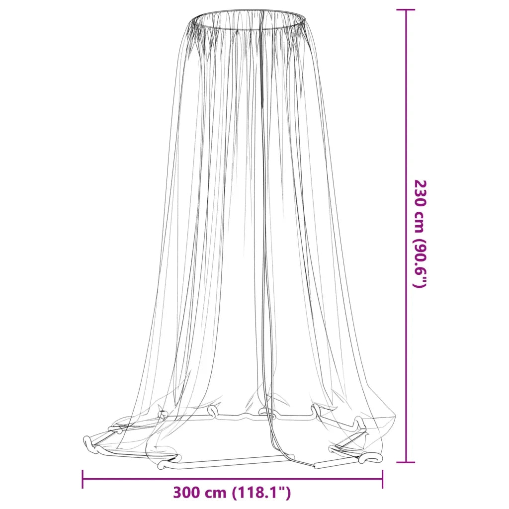Zanzariera per Ombrellone 220 Rete Bianca ¦µ300x230 cm CFW1990123