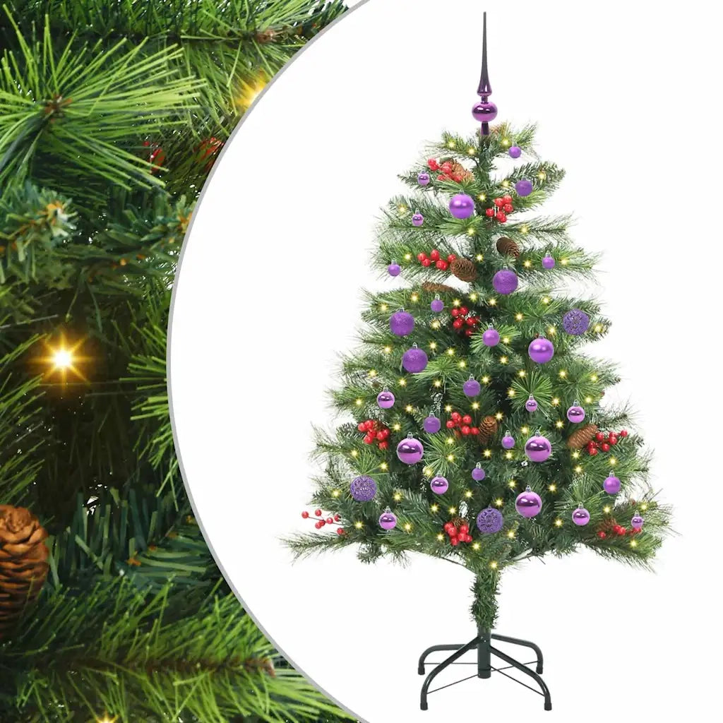 Albero di Natale | Decorazioni natalizie artificiale Verde 150 cm PVC e Metallo