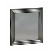 Specchio Thane, Specchiera, Articolo d'arredo a muro, Decorazione con specchio, 40x3h40 cm, Argento