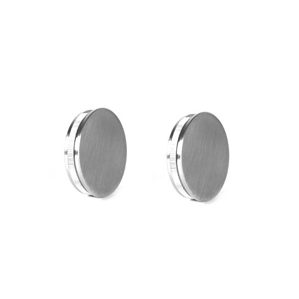 SET 2 TERMINALI CORRIMANO D.40MM ACCIAIO SATINATO
