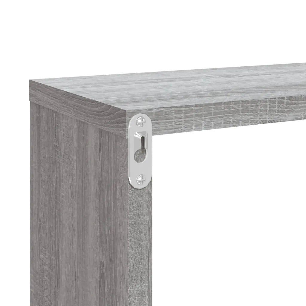 Mensole Cubo Muro 2 Grigio Sonoma 80x15x26,5 Legno Multistrato cod mxl 33375