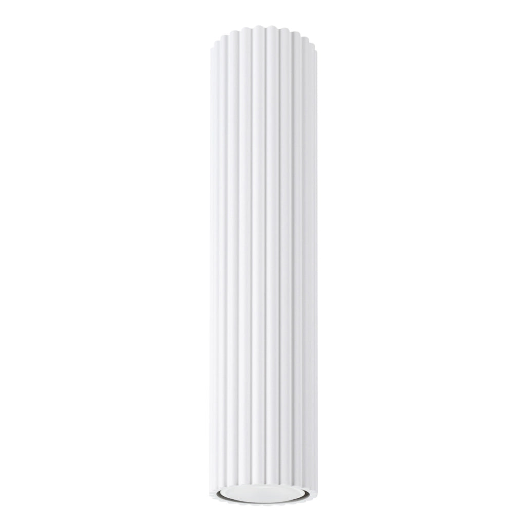 Spot soffitto tondo bianco rigato 30 cm GU10 Pure Lume