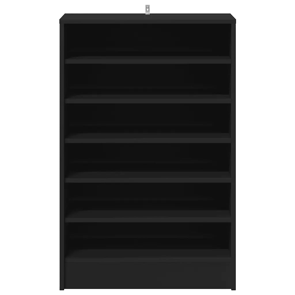 Scarpiera Nera 60x35x92 cm in Truciolato 808946