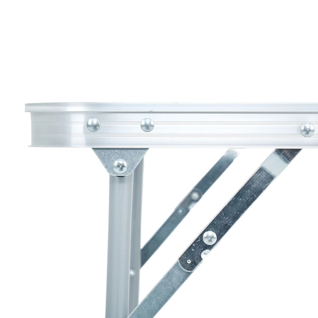 Tavolo da campeggio pieghevole ARES in alluminio grigio dimensioni 70x60x50 cm