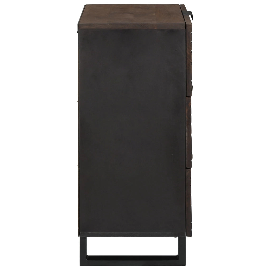 Mobile Sideboard 40x33.5x75 cm in Legno Massello di Mango