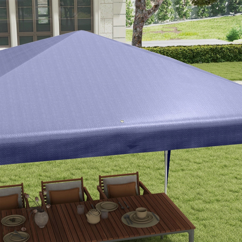 Gazebo da Giardino 293x293x252H cm Pieghevole e Portatile con Copertura Anti UV Blu