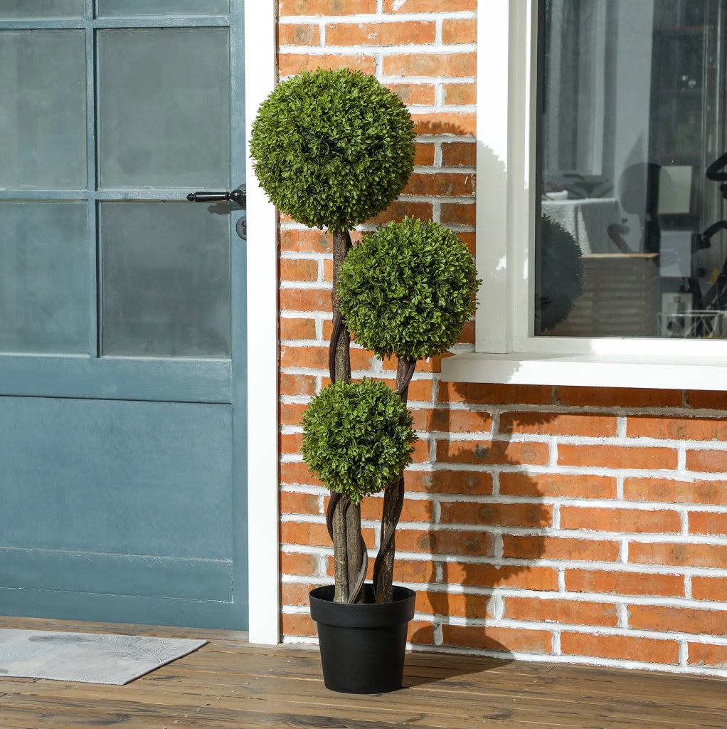 Bosso artificiale 115 cm; aspetto realistico in plastica verde
