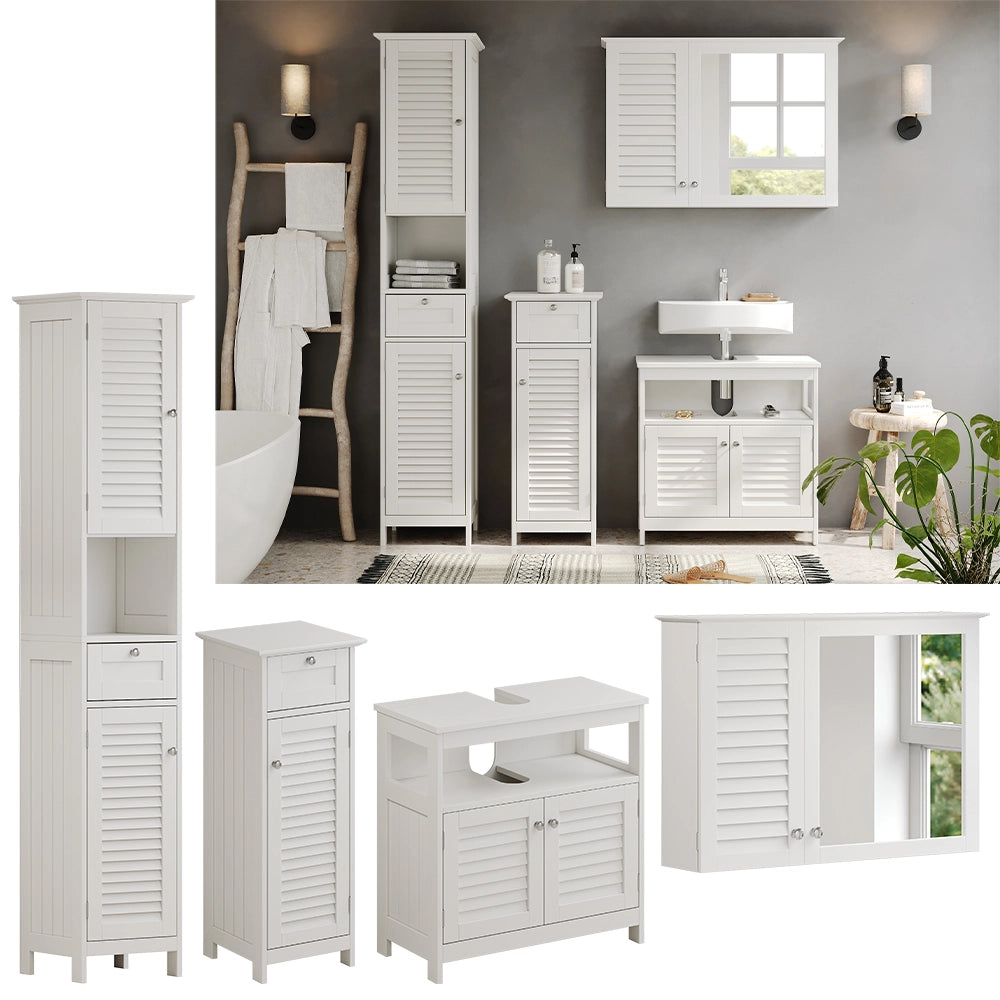 Vicco Set di mobili da bagno Bianco 4 parti, opzione 1