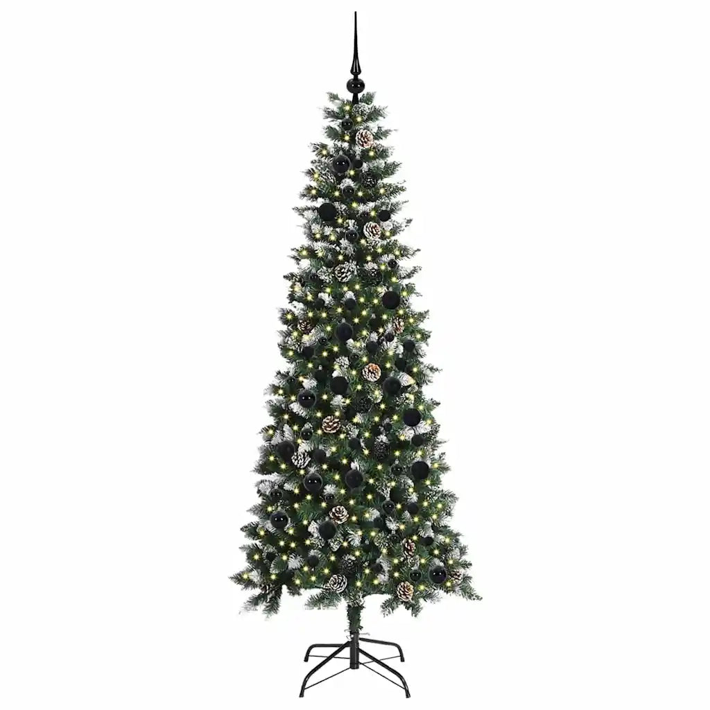 Albero di Natale artificiale con 300 LED Verde 210 cm 3395833