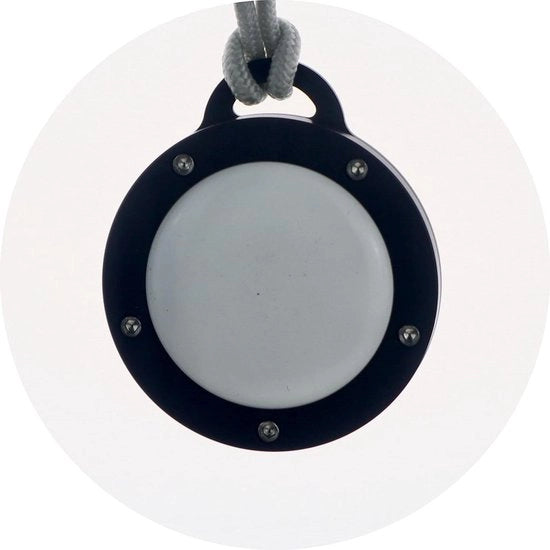 Hoes elegante con presa robusta in alluminio anodizzato per dispositivi di tracciamento - Protezione per valigetta, chiavi, bambini, animali domestici - Compreso 4 opzioni di fissaggio