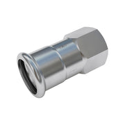 RACCORDO DRITTO A PRESSARE FEMMINA FEMMINA IN ACCIAIO INOX SERIE PRESS INOX 316L - 3/4XØ22  - CEX