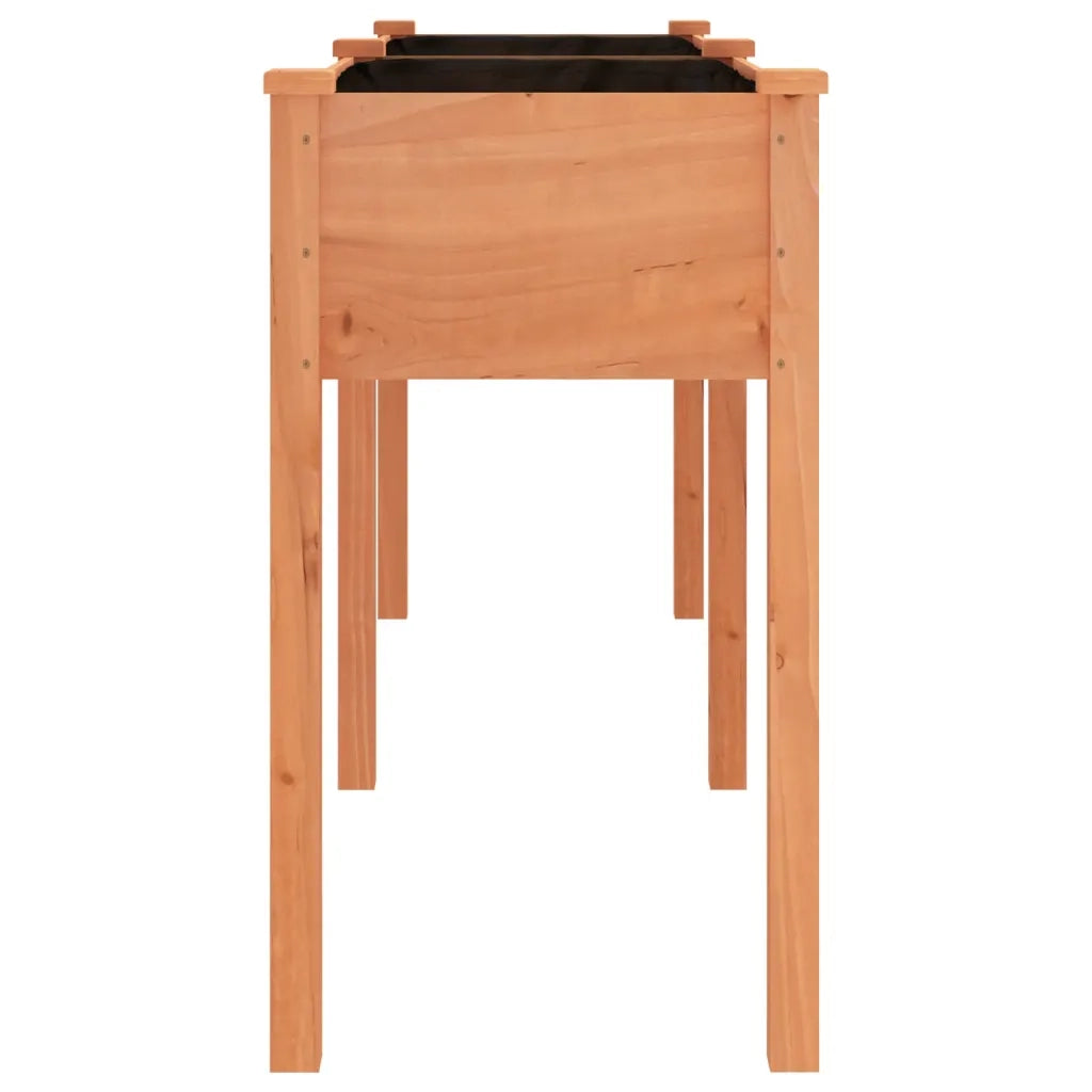 Fioriera | Cassetta per fiori | Vaso con Fodera Marrone 161x45x76cm Legno Massello di Abete