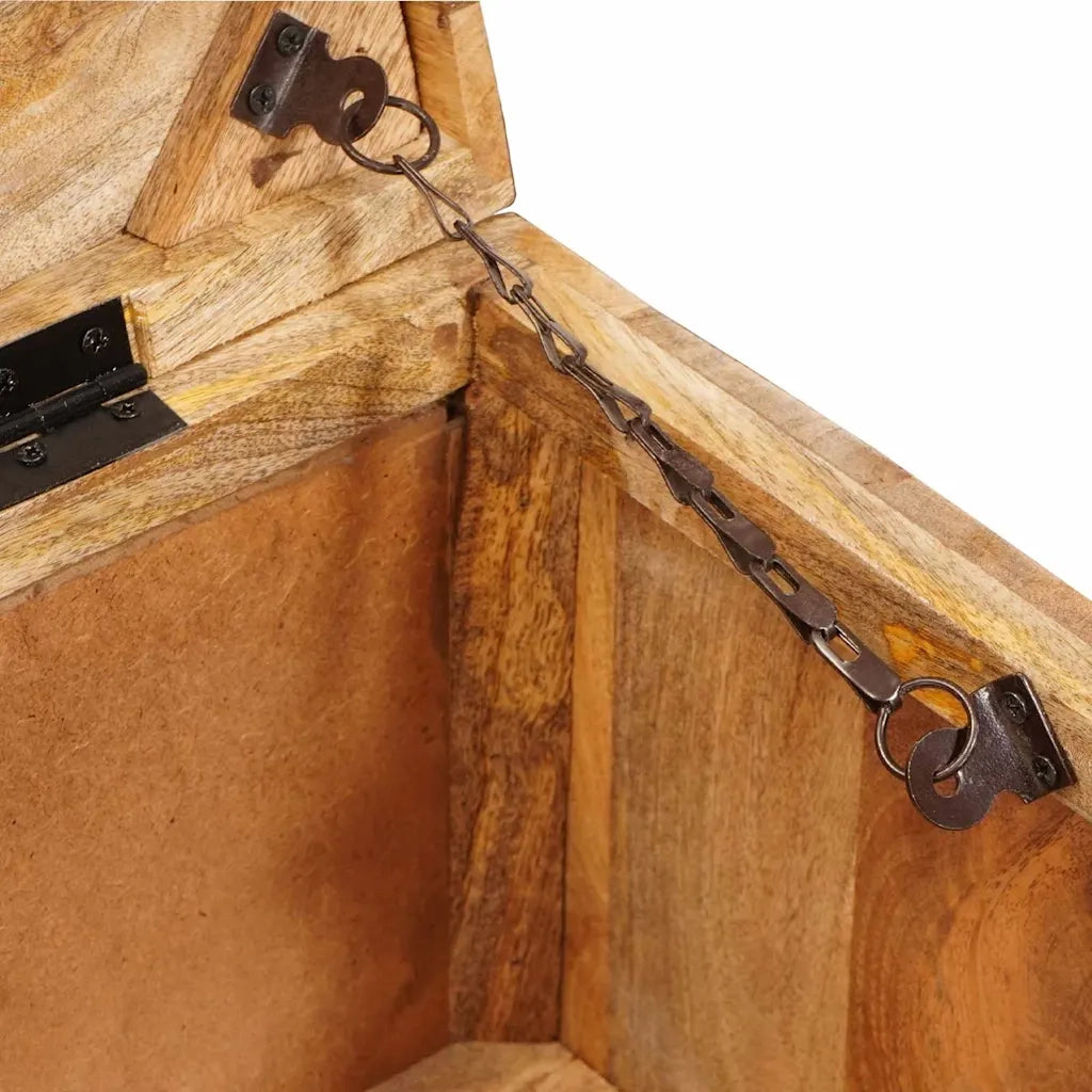 vidaXL Scatola di Stoccaggio 70 x 35 x 40 cm legno massello di mango