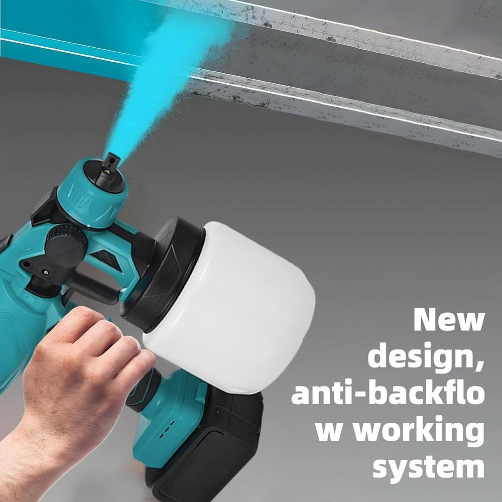 Trade Shop - Pistola Per Verniciare A Batteria 2800w 3 Modalità Spruzzo Ugello Ruotabile A 360° Manuale -