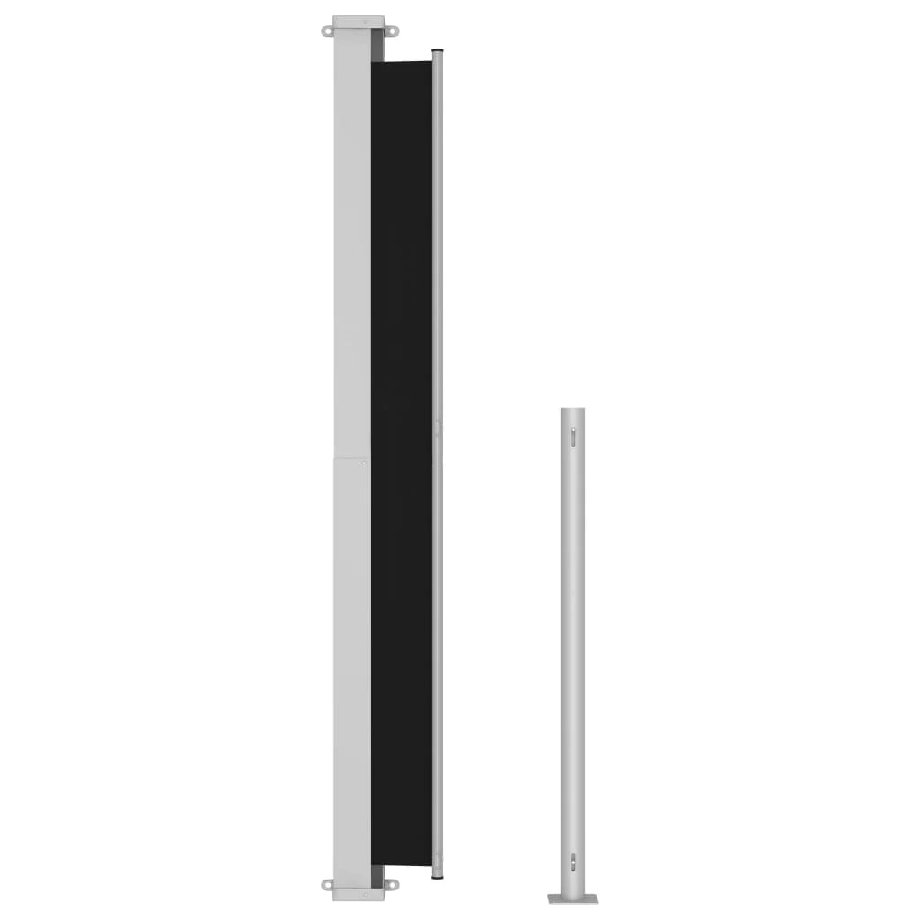 Tenda da sole laterale retrattile/schermo protettivo per patio giardino terrazza balcone 200 x 300 cm nero 02_0007354