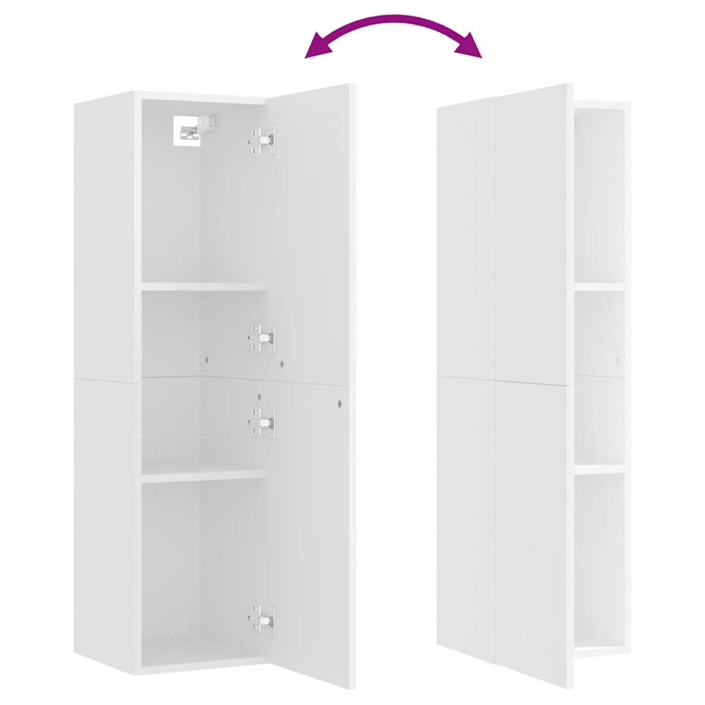 Mobile Porta TV-Credenza per TV Bianco 30,5x30x110 cm in Legno Multistrato