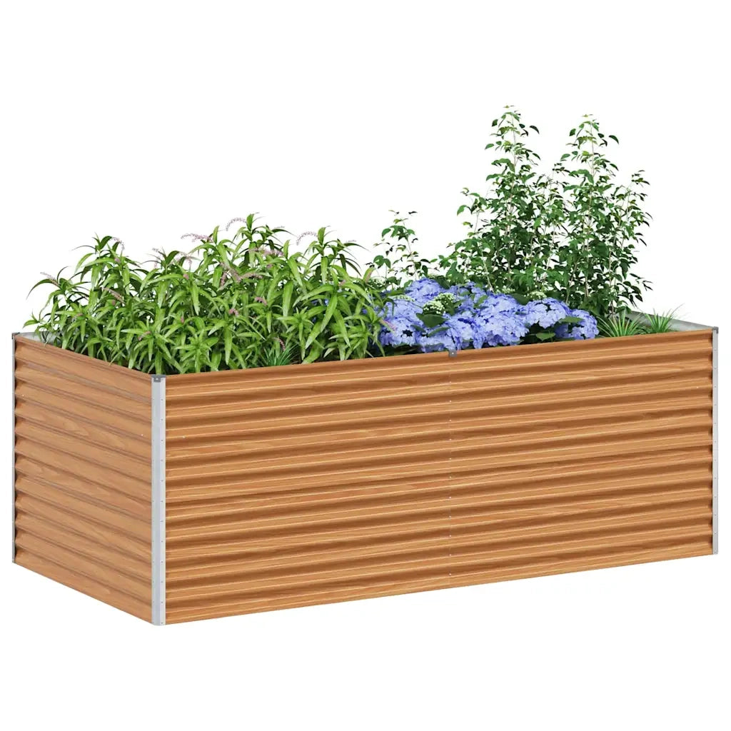 Fioriere | Cassetta per fiori | Letto rialzato da giardino 195 x 100 x 68 cm Acciaio zincato