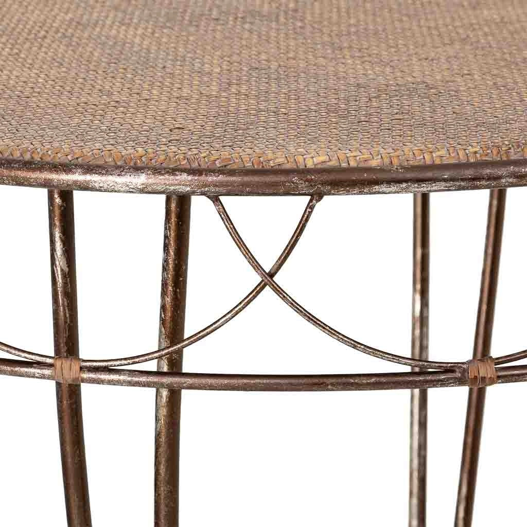 Tavolo in metallo 75,5x75,5x76,8h cm marrone