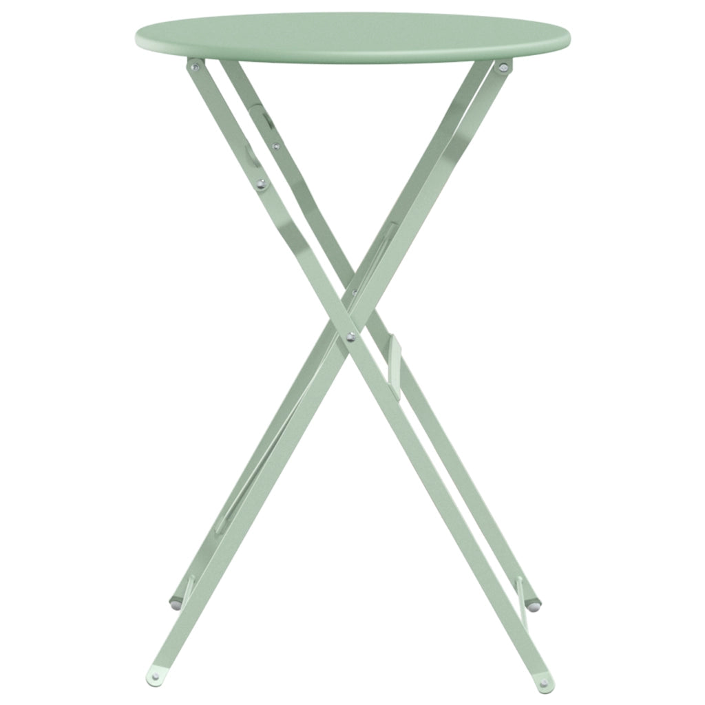 Tavolo da giardino pieghevole Verde chiaro Ã˜50x71 cm Acciaio
