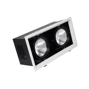 Faro led orientabile da incasso led cob 2x30w 4000K luce naturale