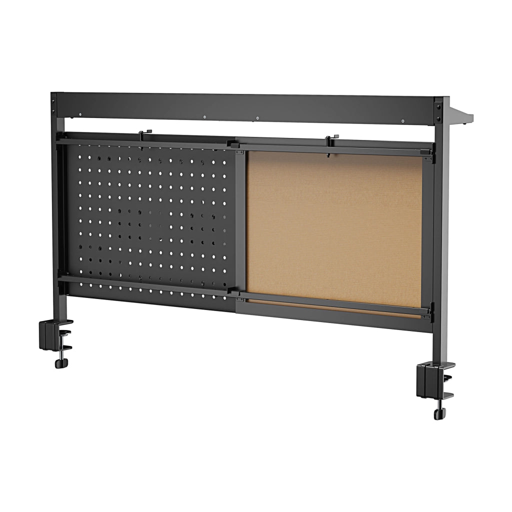 Organizzatore Virvik Pannello Forato da Scrivania con Morsetti 117 x 73 cm - Nero [en.casa]