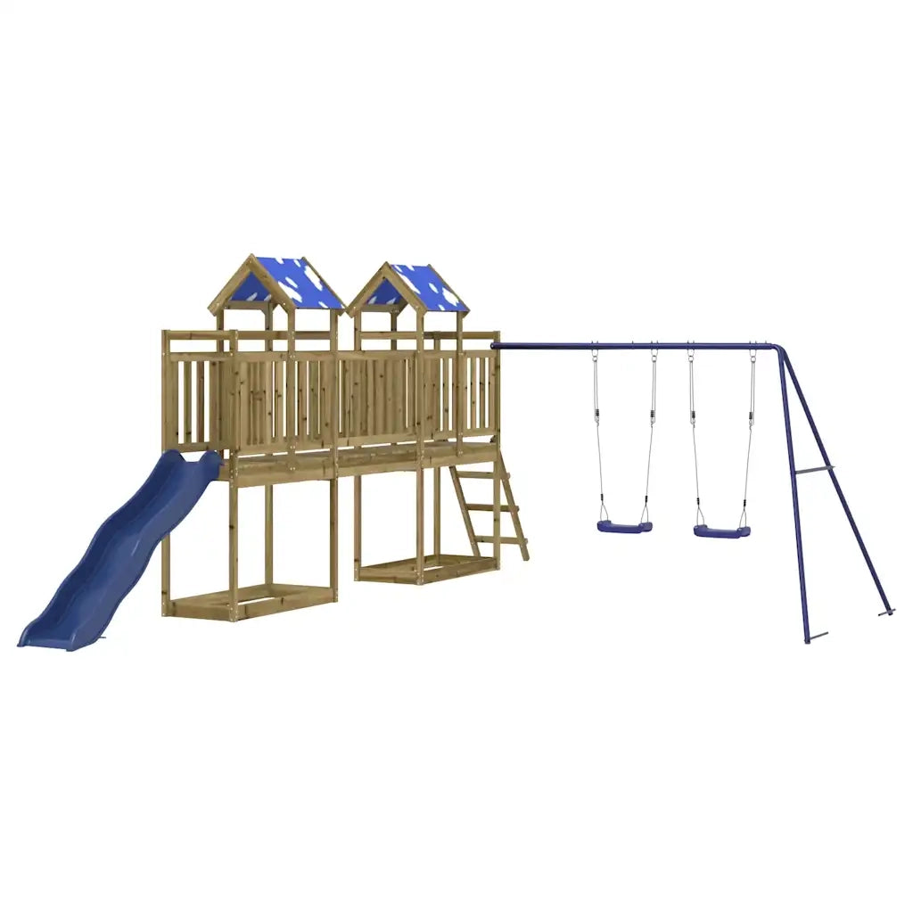 Set da Gioco da Esterno in Legno di Pino Impregnato