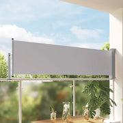 Tenda Laterale Retrattile per Patio 80x300 cm Grigia cod mxl 13475