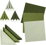 Servetten in Papier 60 pezzi verde salvia 33 x 33 cm per matrimonio, cena di nozze, compleanno e festa.